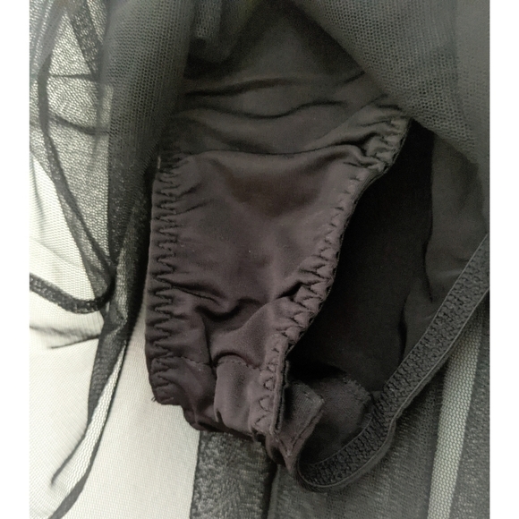 🆕 Adore Me Black Bodysuit with Mesh Cover Size S - Picture 5 of 6